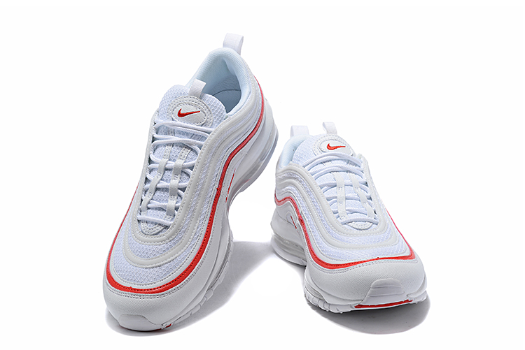 New Nike Air Max 97 White Red - Click Image to Close